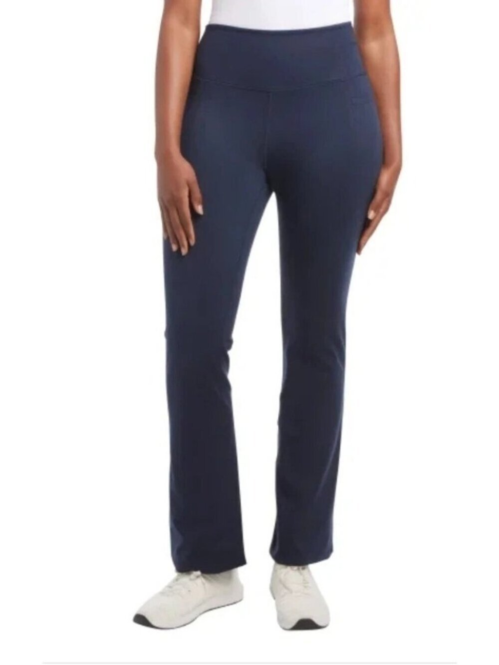 NWT Jockey Studio Flare Yoga Pants Women’s L Neo Navy Blue